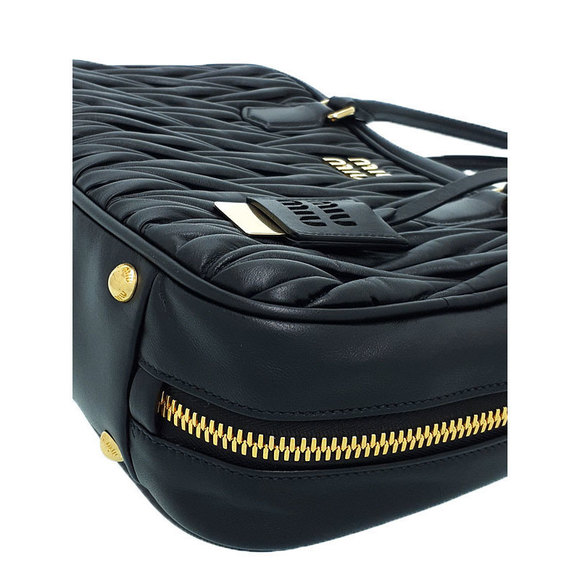 Miu Miu Matelasse Top Handle Bag Black - Picture 9 of 9